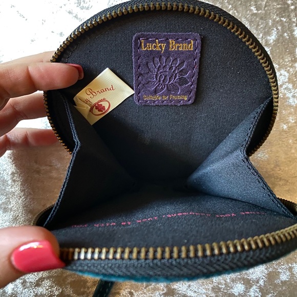 Lucky Brand Peace Sign Coin Purse 